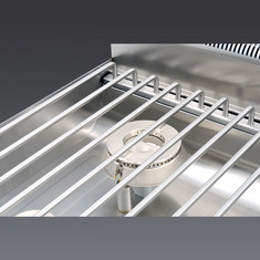 Detail of double crown burner